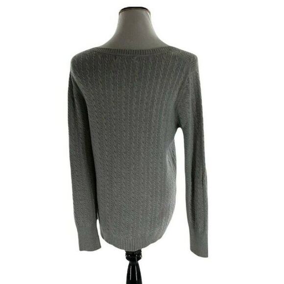 Old Navy Sweater Womens Size X-Large Scoop Neck Breathable Knitted Gray Pullover - Picture 3 of 5